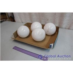 Lot Of 70's Glass Lamp Globes