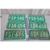Image 1 : Lot Of Saskatchewan 60's Green License Plates (6)