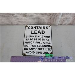 Contains Lead Porcelain Sign
