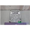 Image 1 : Contains Lead Porcelain Sign