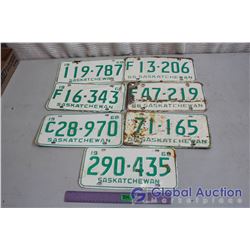 Lot of 60's Saskatchewan License Plates (7)