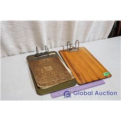 Lot of 2 Vintage Clip Boards w/Oliver Delivery Slip from 1951