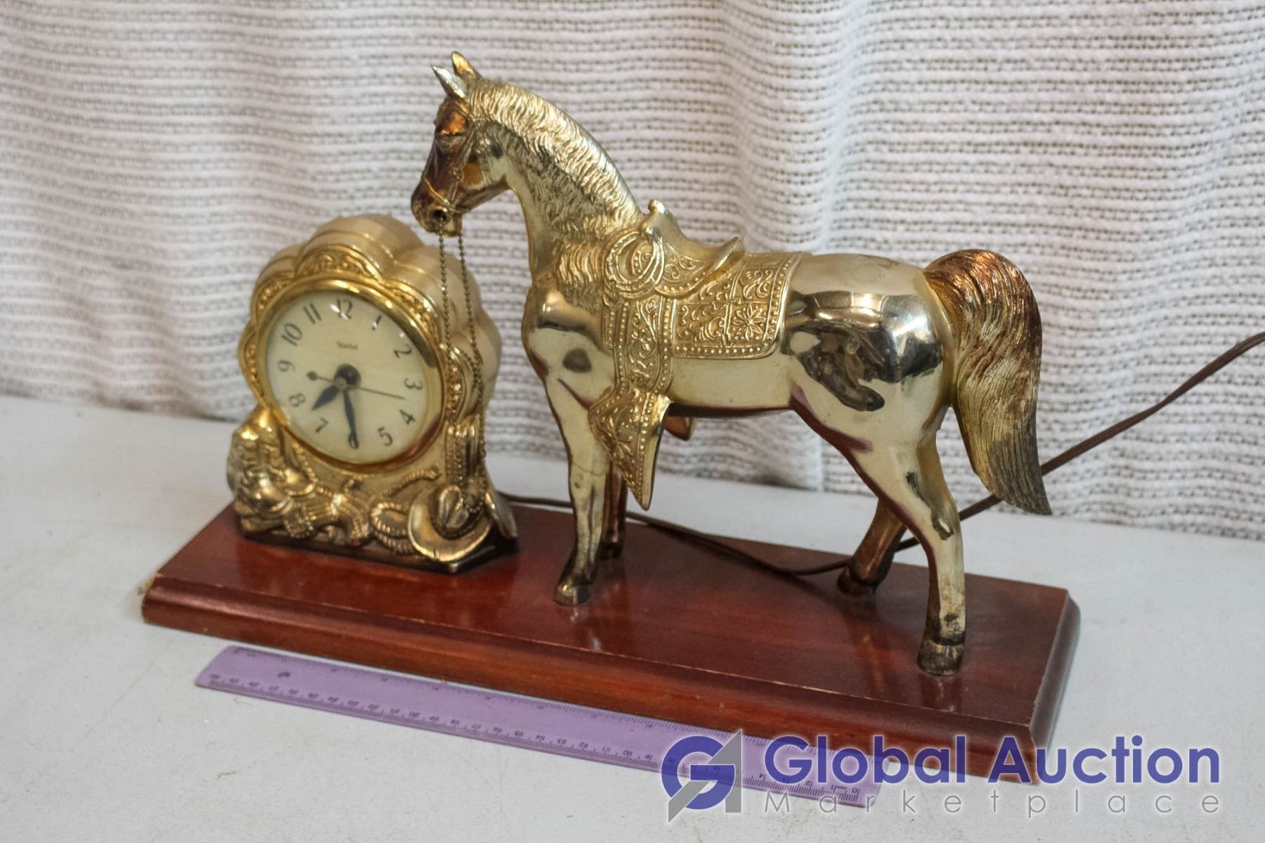 Working Brass Horse Clock