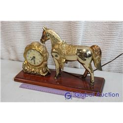 Working Brass Horse Clock