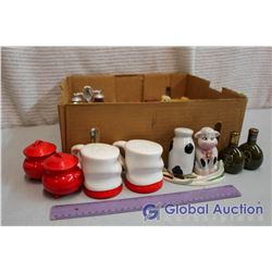 Large Lot Of Salt And Pepper Shakers