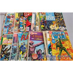 Lot Of DC Comics (The Losers, Army At Ware, Justice League, Flash, Batman, Unknown Soldier)