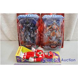 Masters Of The Universe NIB Toys (Samurai He-Man And Skeletor) W/ Power Rangers Doll