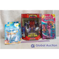 Lot of NIB Toys (Spiderman, Little Mermaid, Princess Gwenevere) (4 Pieces)
