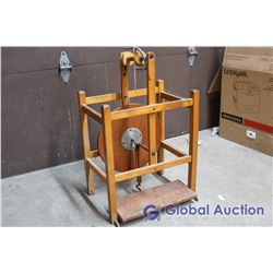 Vintage Wooden Spinning Wheel