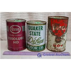 Lot Of Quarts: Veedol, Quaker State Deluxe, Esso