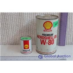 (2) Shell Oil Tins (Full)