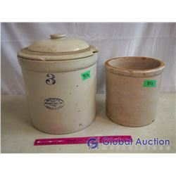 (2) Vintage Crocks (One Medalta)