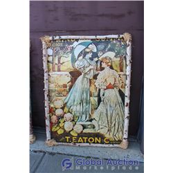 Reproduction Eatons Posters With wooden Frame 48"x36"