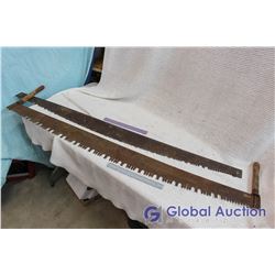 (2) Buck Saws - 1 with Handles, 1 Without