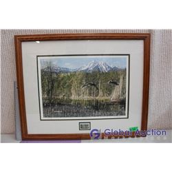 1995 Framed Paul Rankin Print "Courting" with Collector Stamp