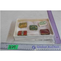 Collection of 5 Phonograph Needle Tins & Some with Contents