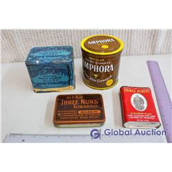 Lot of 4 Vintage Tobacco Tins
