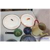 Image 3 : Large Lot of Enamelware, Lids, Chamber Pot