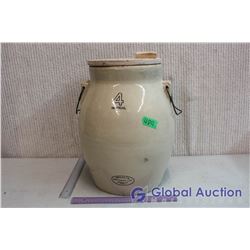 4 Gallon Medalta with Wooden Churn Lid