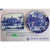 Image 3 : Victoria Ware Ironstone Blue Loaf Plate with Cover & Cake Plate with Cover