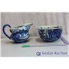 Image 2 : Victoria Ware Ironstone Blue Bowel & Pitcher