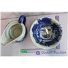 Image 4 : Victoria Ware Ironstone Blue Bowel & Pitcher
