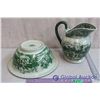 Image 4 : Victoria Ware Ironstone Green Pitcher & Basin