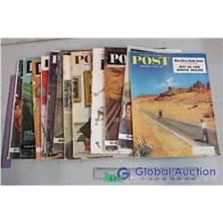 Lot of 12 Saturday Evening Post Magazines