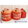 Image 2 : 2 Metal Polaris Gas Cans & 1 Plastic Gas Can