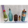 Image 2 : Coca Cola Bottle, Pyrex Glass Baby Bottle with Rubber Nipple & Cardboard Sleeve, Iodine Bottle