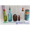 Image 3 : Coca Cola Bottle, Pyrex Glass Baby Bottle with Rubber Nipple & Cardboard Sleeve, Iodine Bottle