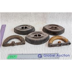 Colebrook Dale Sad Irons (No 1, 2, & 3) with 2 Handles