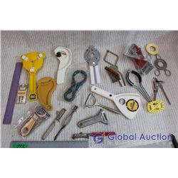 Assorted Vintage Jar & Lid Openers, Peelers, Misc