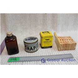 Vintage Udder-Eze and Snap Tins W/ Other