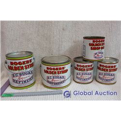 Lot Of Roger's Golden Syrup Tins (5)