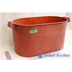 Galvanized Boiler, Painted Red