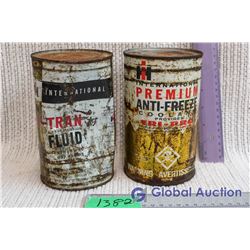 International Hy-Tran Fluid and Anti-Freeze Tins