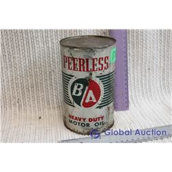 B/A Peerless Motor Oil Tin, Unopened