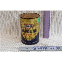 Texaco Havoline Motor Oil Tin, Unopened