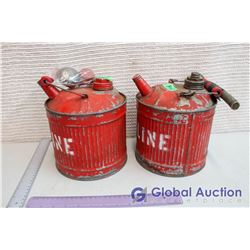 Pair Of Vintage Metal Gas Cans