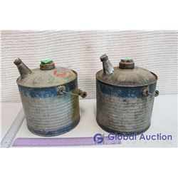 Pair Of Vintage Metal Gas Cans