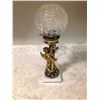 Image 1 : Brass And Crystal Cherub Lamp, Working