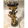 Image 2 : Brass And Crystal Cherub Lamp, Working