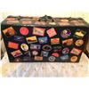 Image 1 : Lg 1940's Metal Suitcase w/ World Travel Decals 30"x17"x10"
