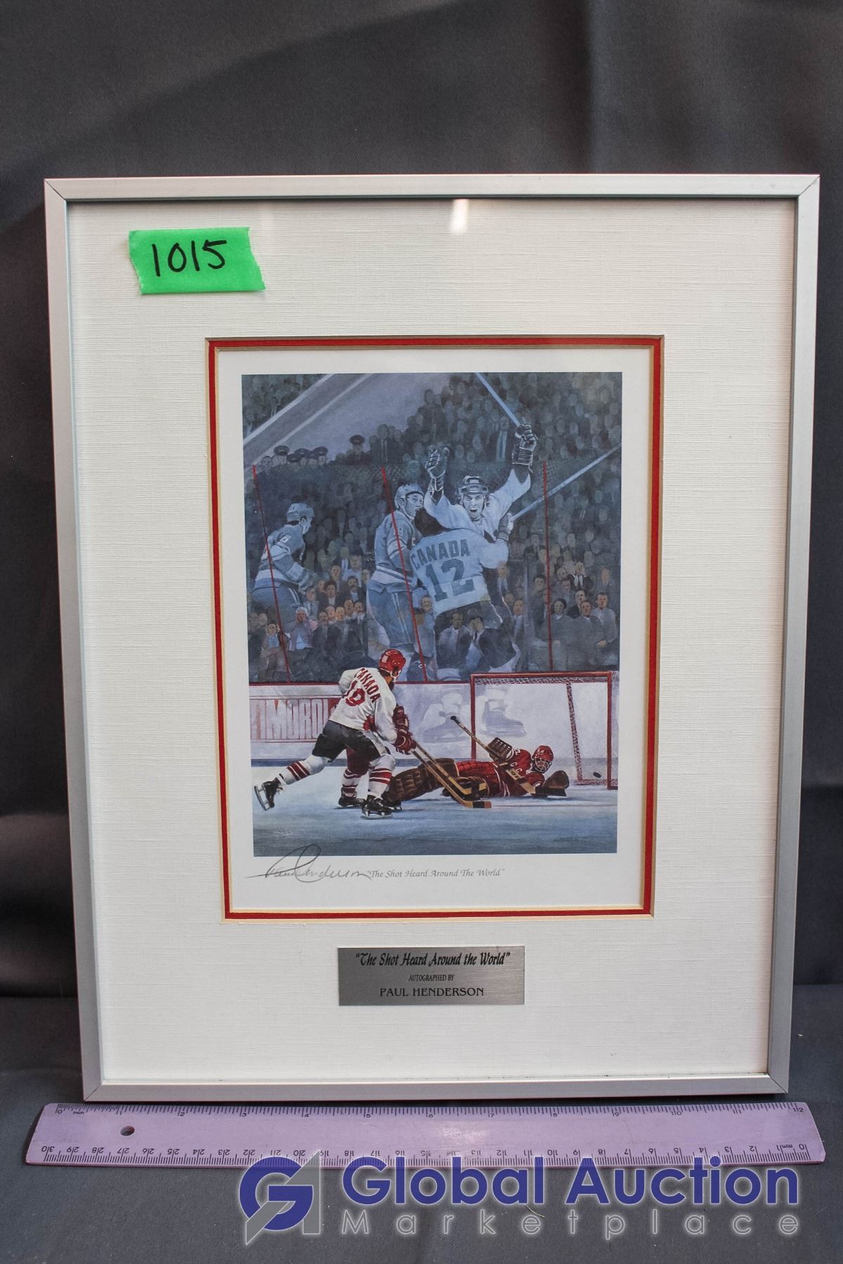 Framed Paul Henderson Signed Print "The Shot Heard Around the World"