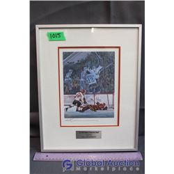 Framed Paul Henderson Signed Print "The Shot Heard Around the World"