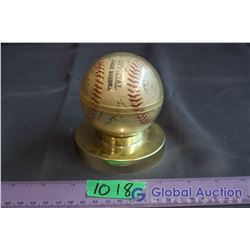 Autographed Baseball (From Baseball Hall of Fame Banquet 87')