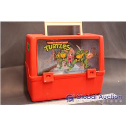 Vintage TMNT Plastic Lunch Box w/Thermos