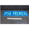 Image 1 : 1958 Premiere Sign