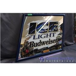 Ice Draft Light Budweiser Mirror Advertisement (27' x 21')